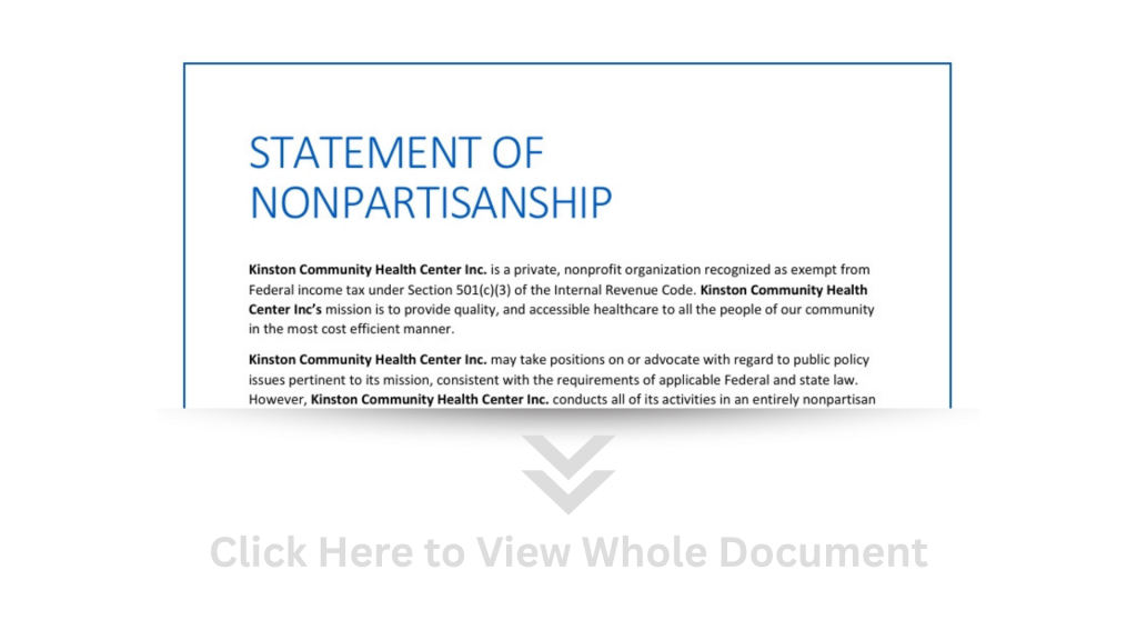 click here to view statement of nonpartisanship
